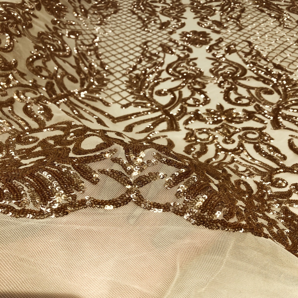 Stretch Sequins Fabric Luna Sequin Mesh