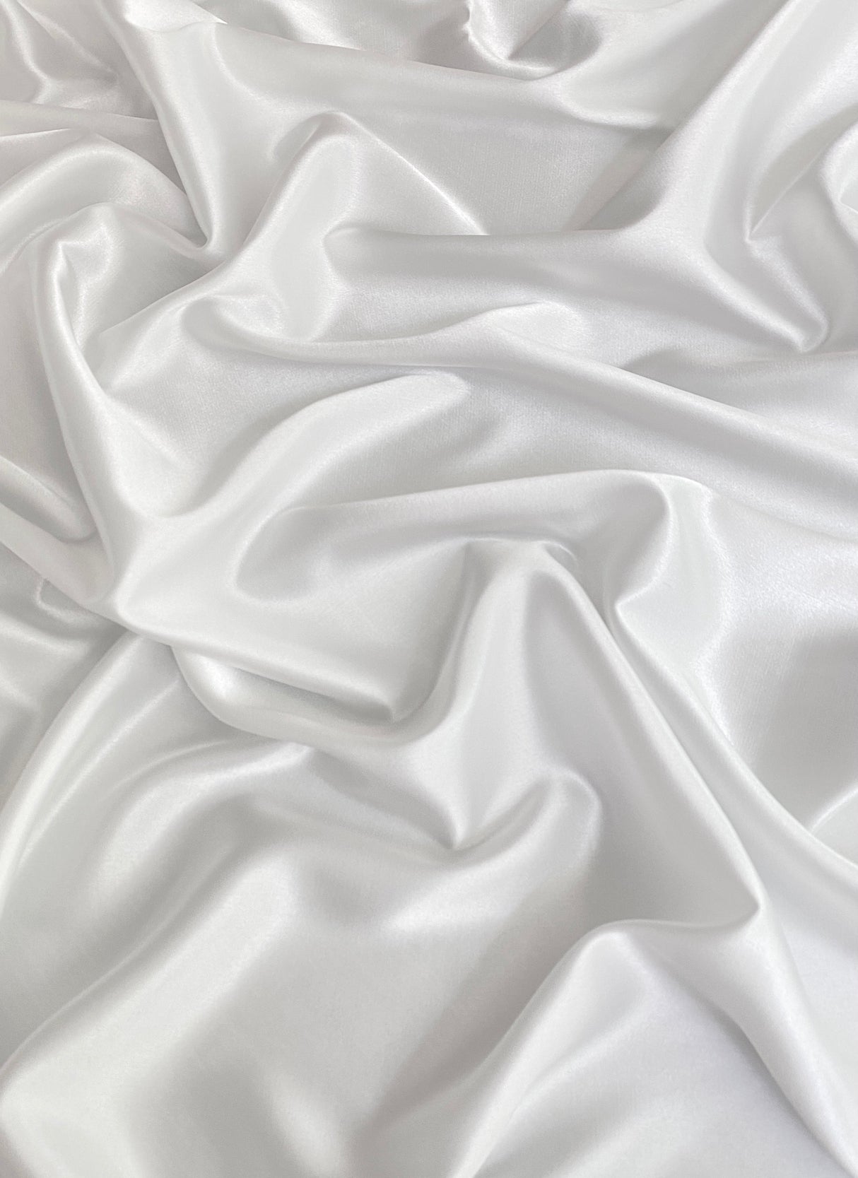 White Silky Stretch Satin