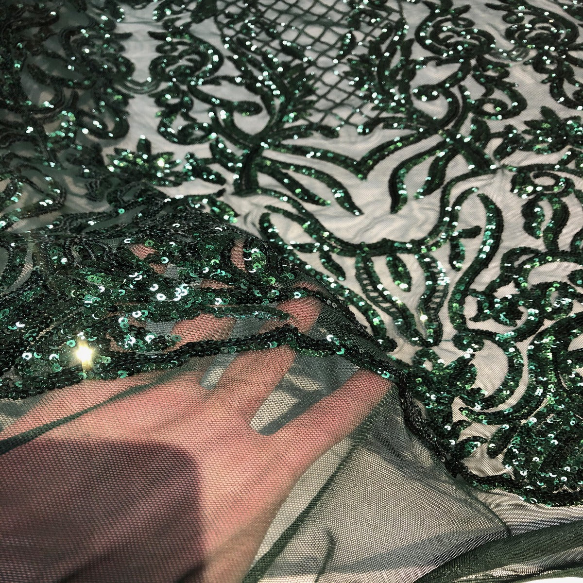 Stretch Sequins Fabric Luna Sequin Mesh