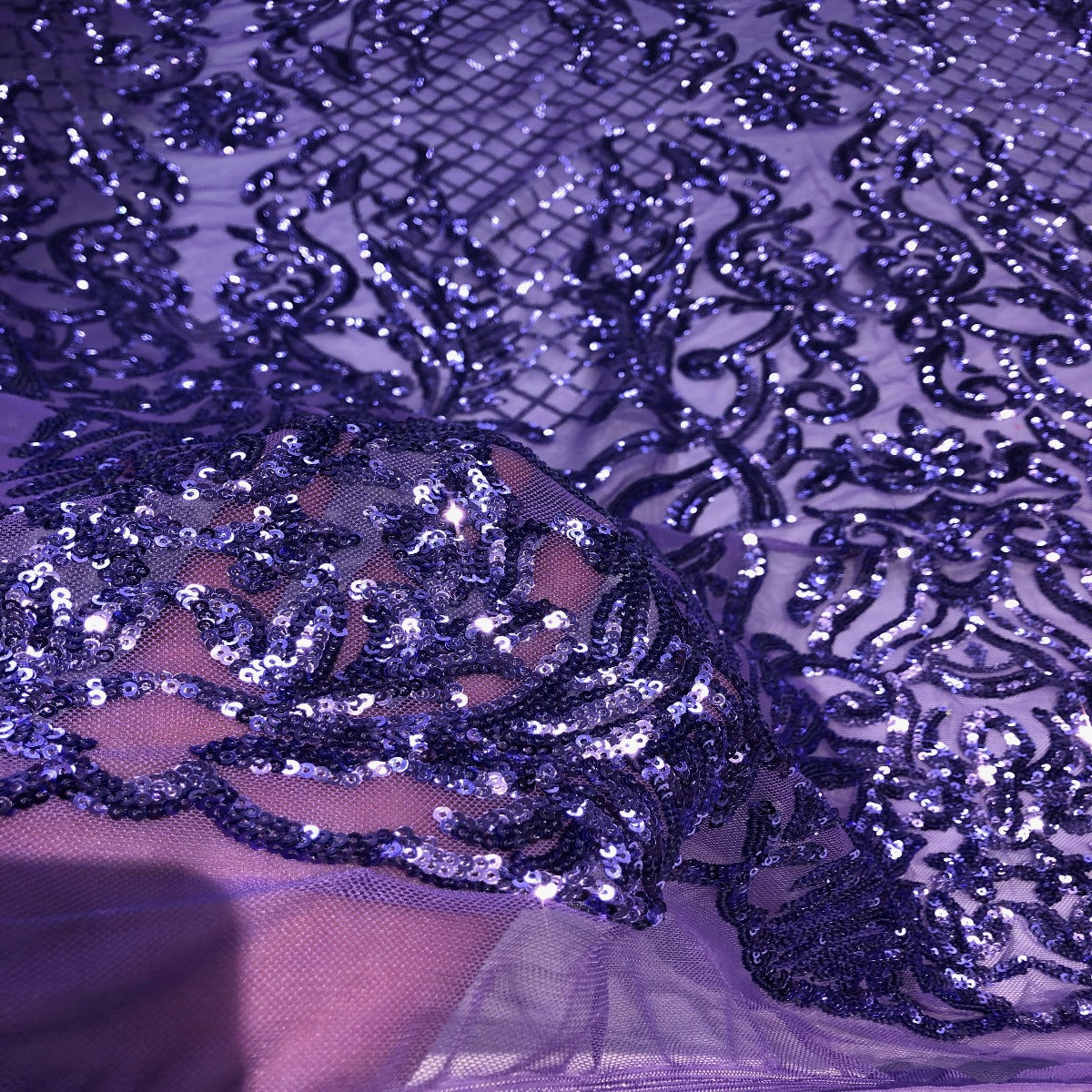 Stretch Sequins Fabric Luna Sequin Mesh