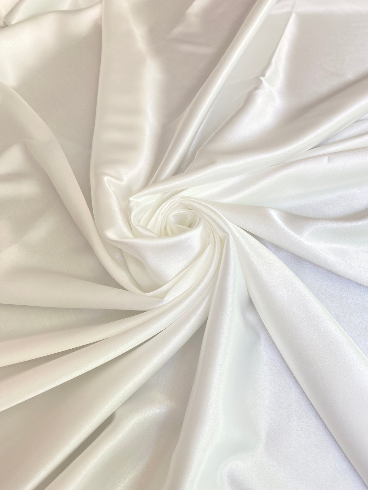 Off White Stretch Satin