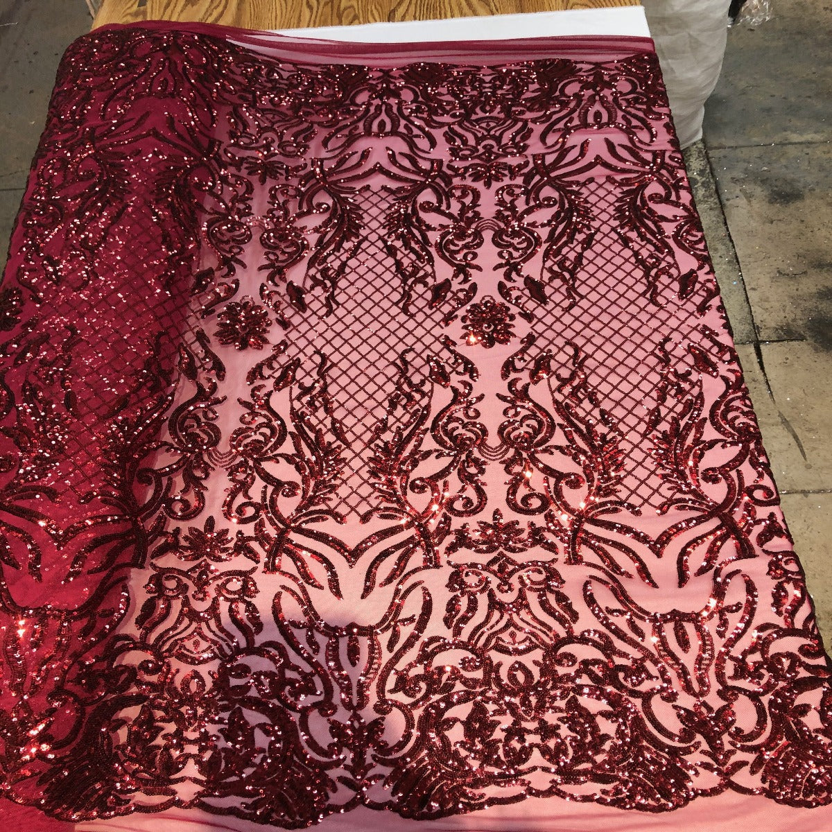 Stretch Sequins Fabric Luna Sequin Mesh