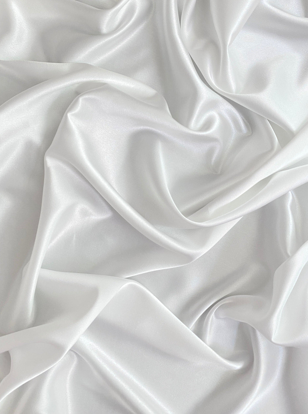 White Silky Stretch Satin