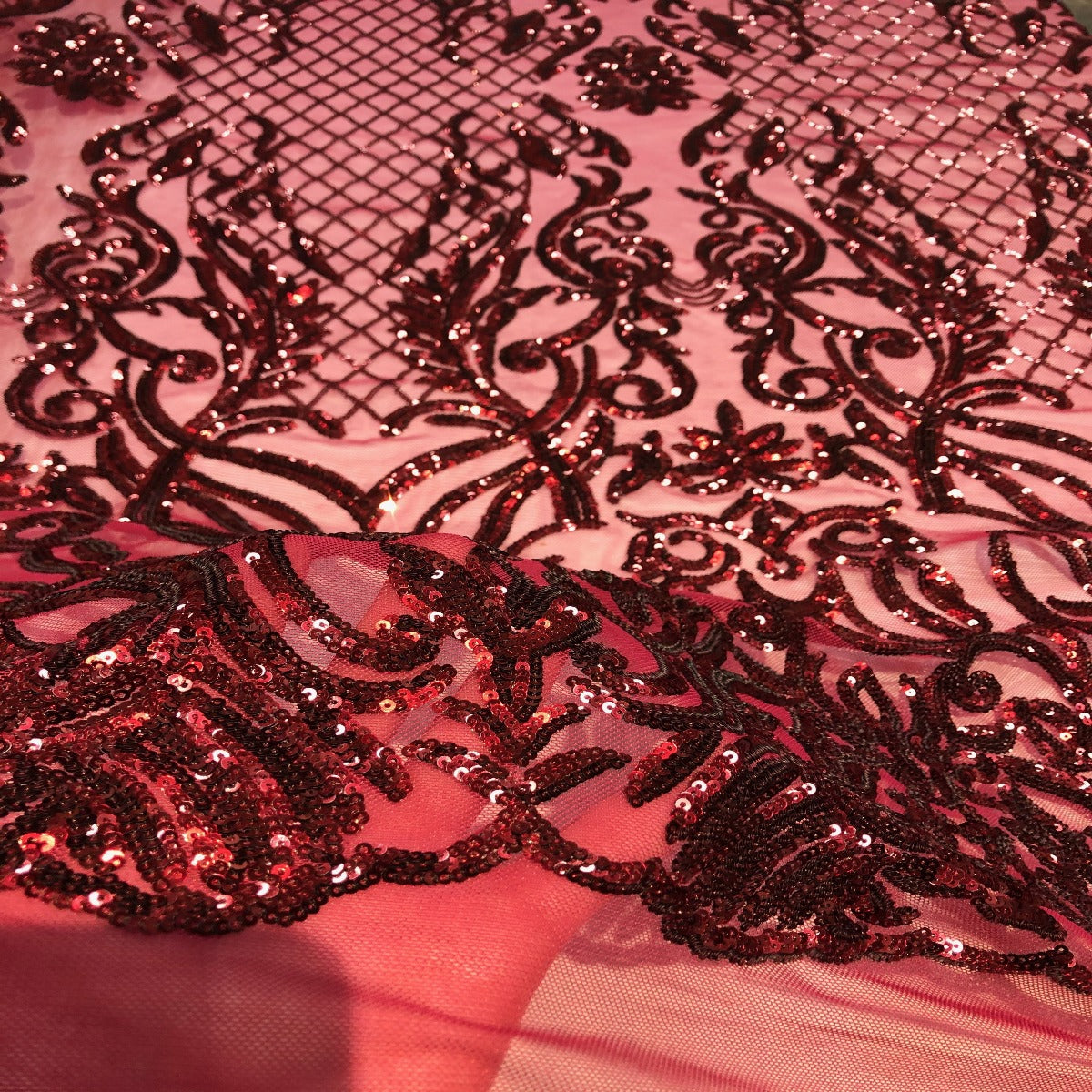 Stretch Sequins Fabric Luna Sequin Mesh