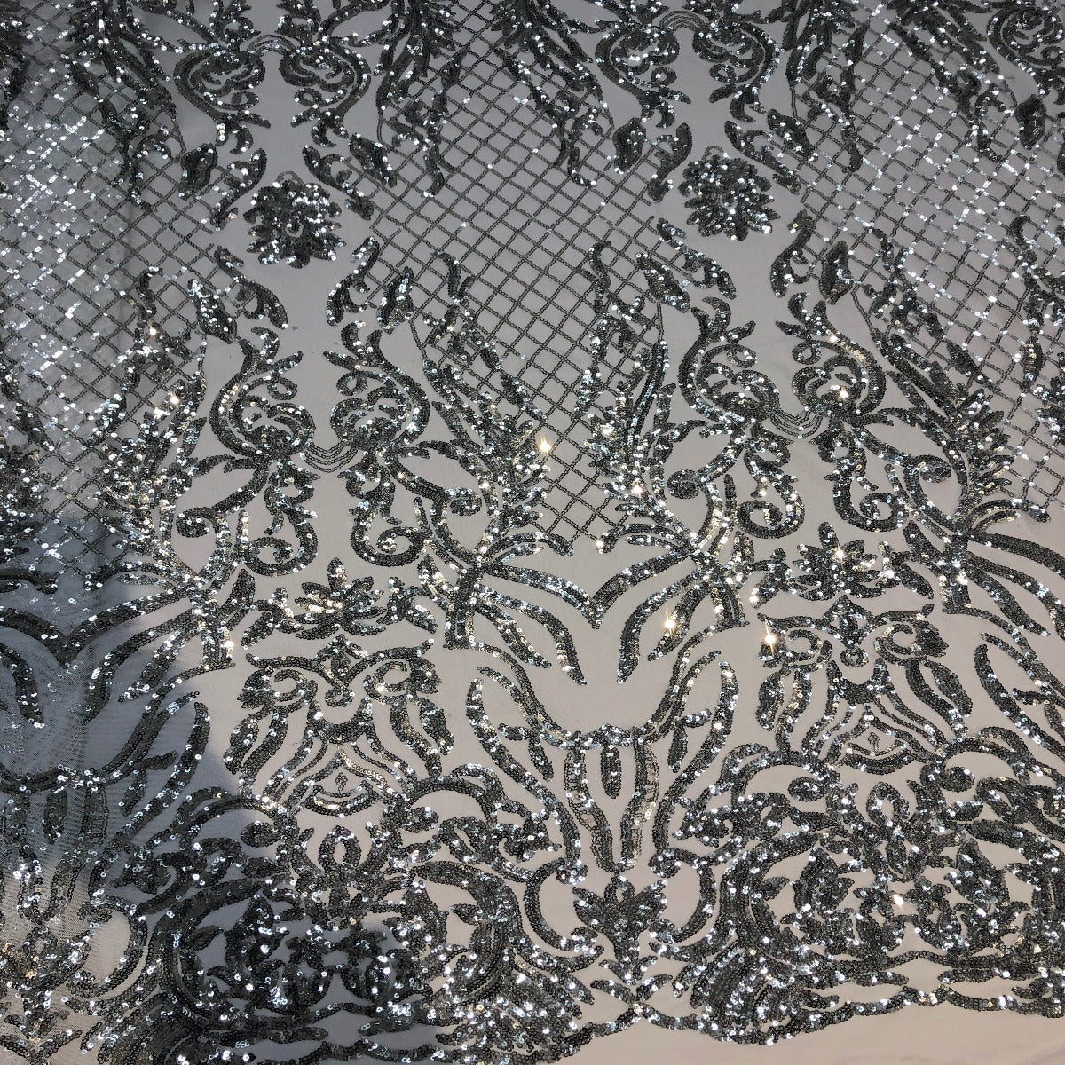 Stretch Sequins Fabric Luna Sequin Mesh