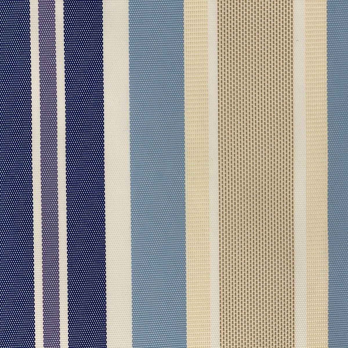 Polyester Canvas Outdoor Fabric Multi Striped Oak