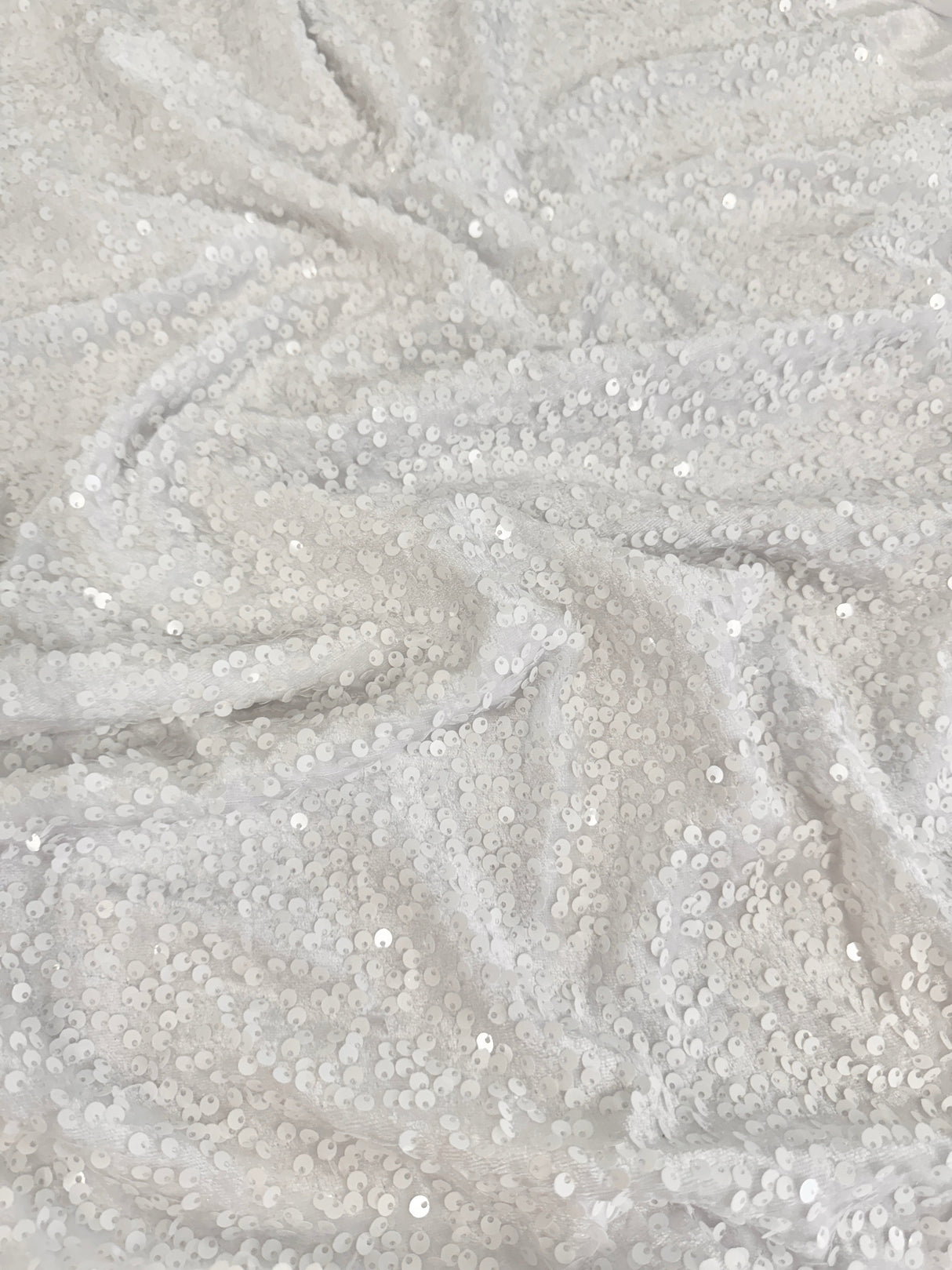 Sequin Velvet White