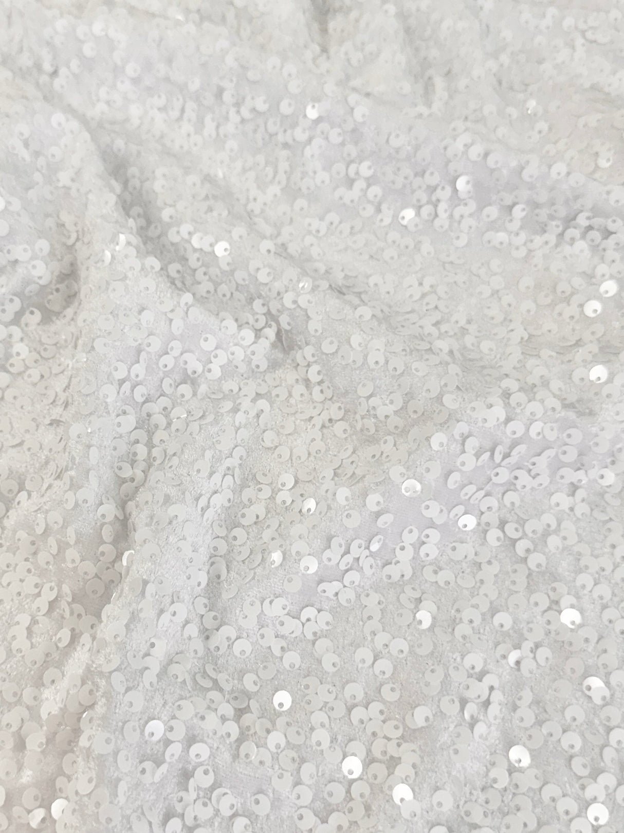 Sequin Velvet White
