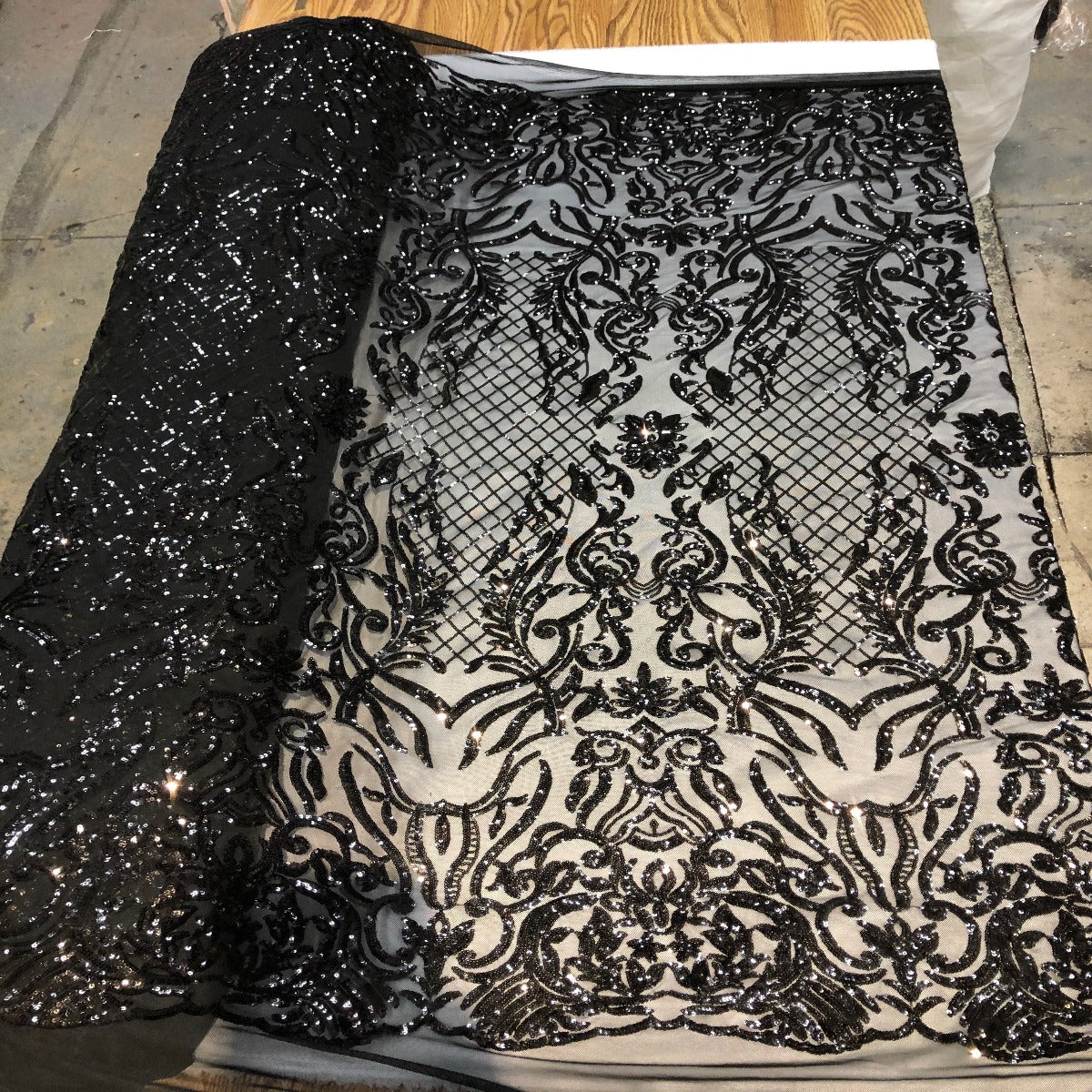 Stretch Sequins Fabric Luna Sequin Mesh