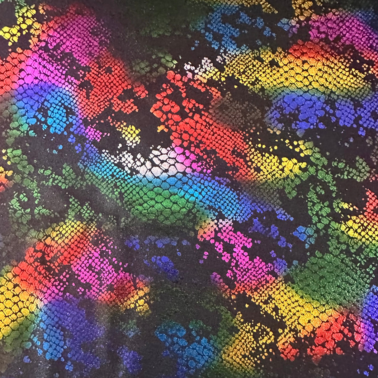 Hologram Tricot Nylon Spandex Fabric Viper Snake 60"