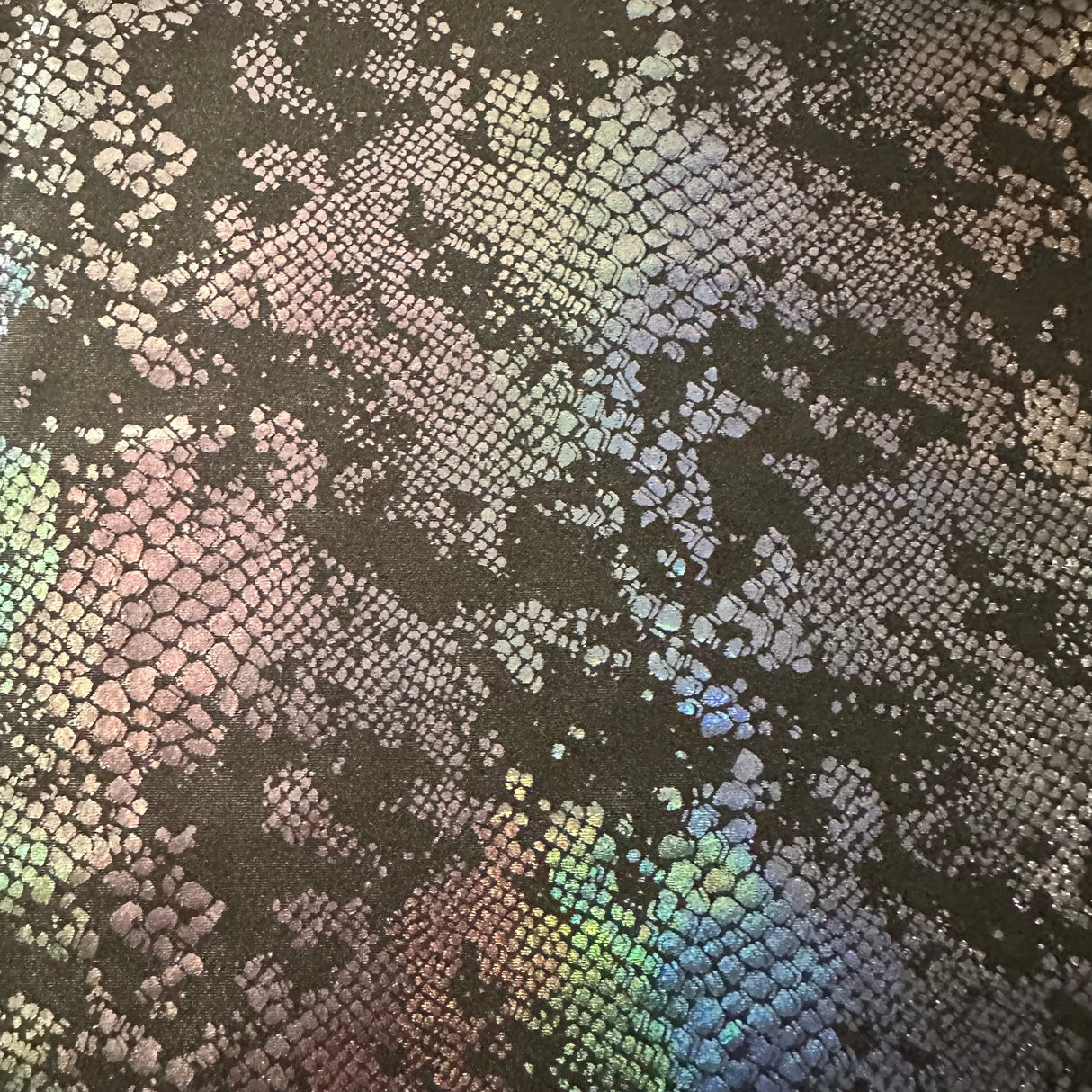Hologram Tricot Nylon Spandex Fabric Viper Snake 60"