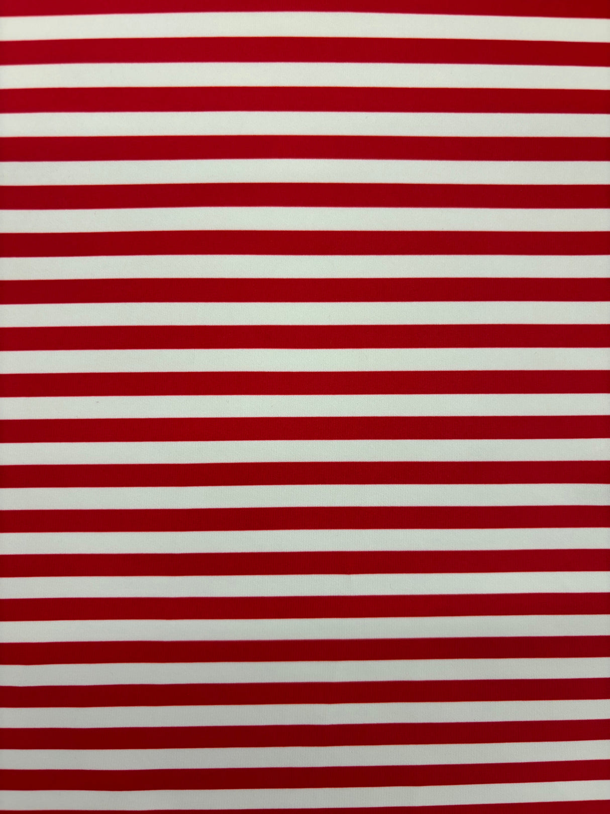 Red Half Inch Striped Polyester Spandex Fabric - Red Half Inch Stripes, 58"/60" Width (1 Yard)