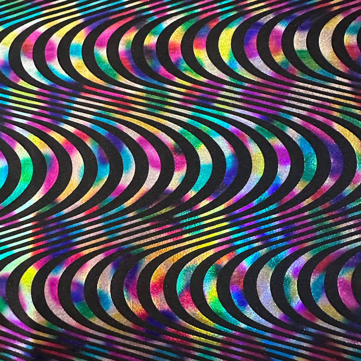 Nylon Spandex Hologram Tricot Fabric 4-Way Stretch