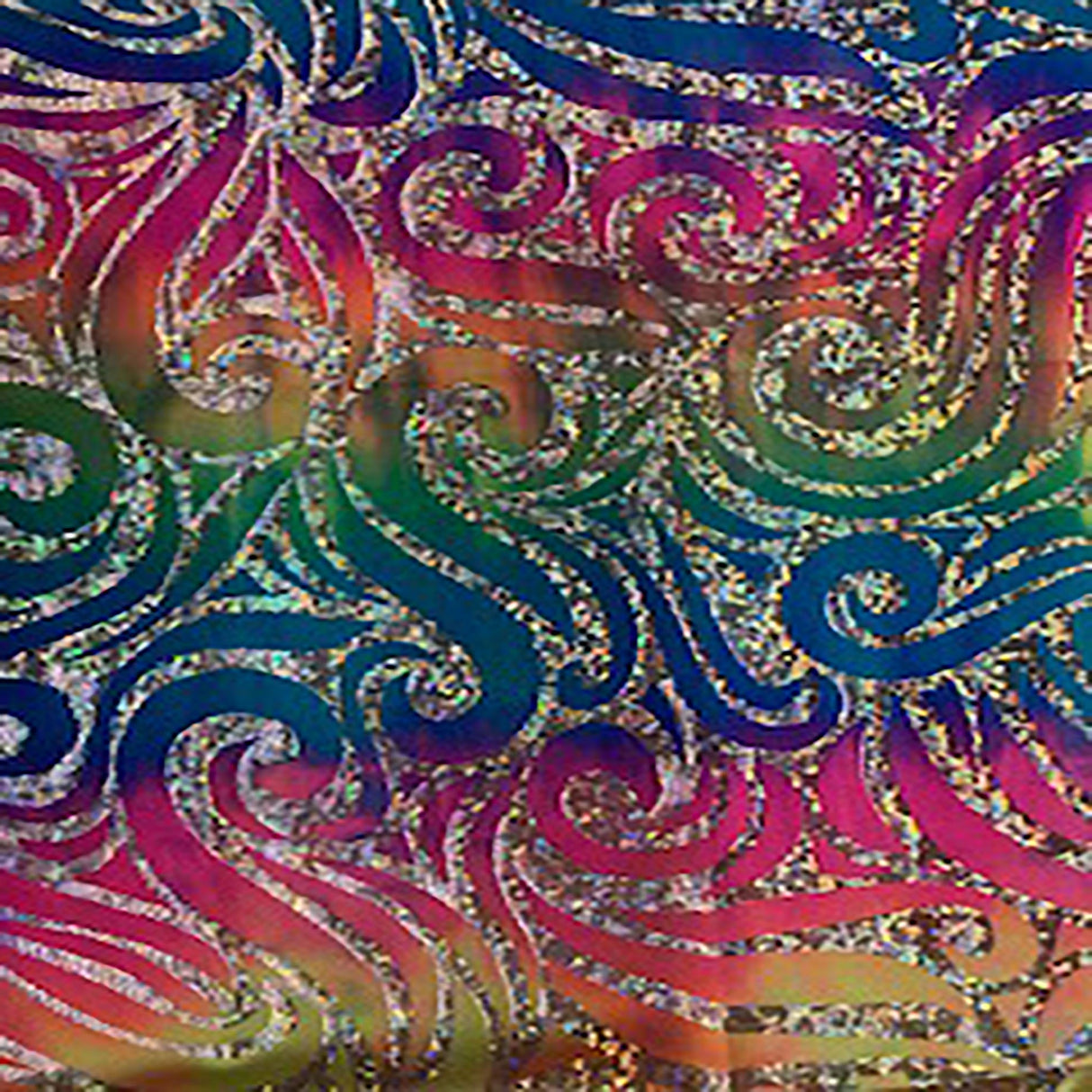 Nylon Spandex Tie Dye Paisley Snake Fabric