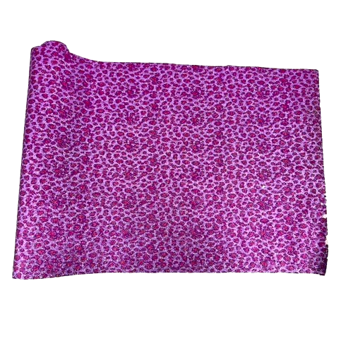 Leopard Print Glitter Canvas Vinyl Fabric - Leopard Print, 56/58" Width (1 Yard)