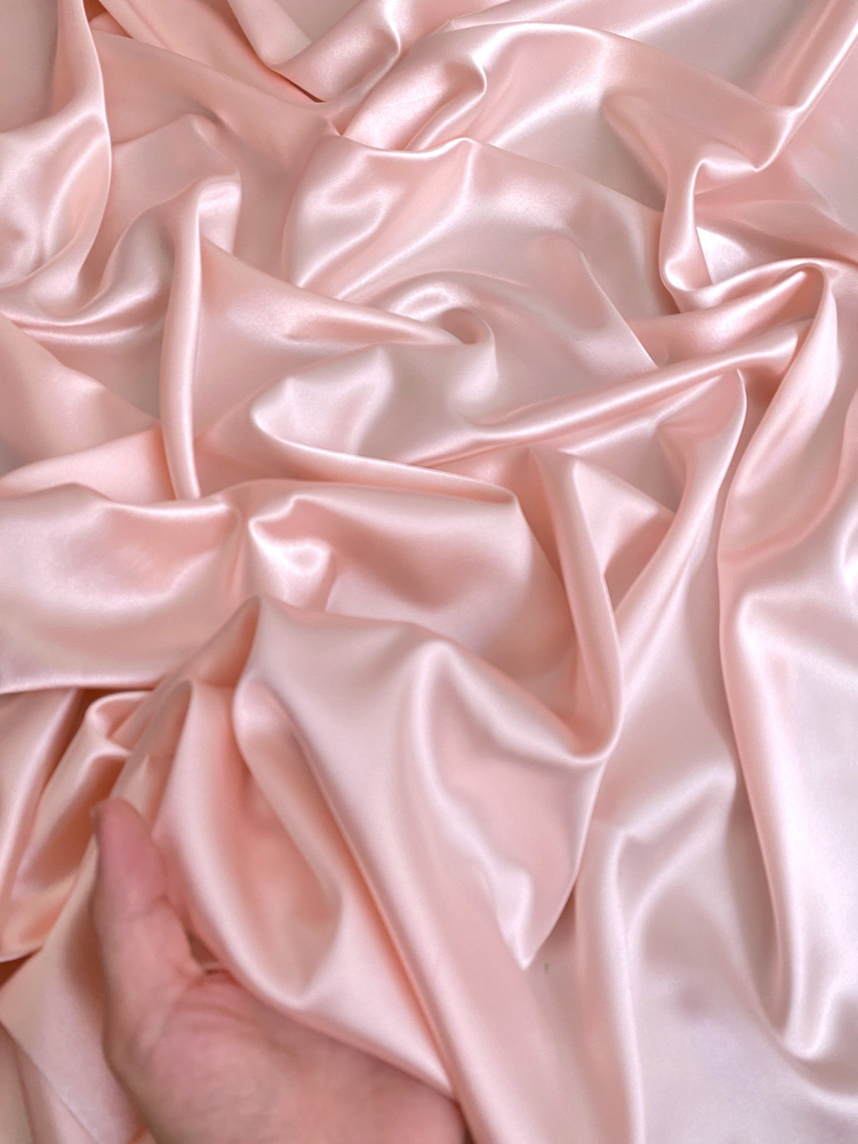 Stretch Satin Blush Pink