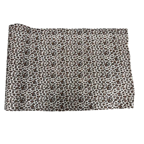 Leopard Print Glitter Canvas Vinyl Fabric - Leopard Print, 56/58" Width (1 Yard)