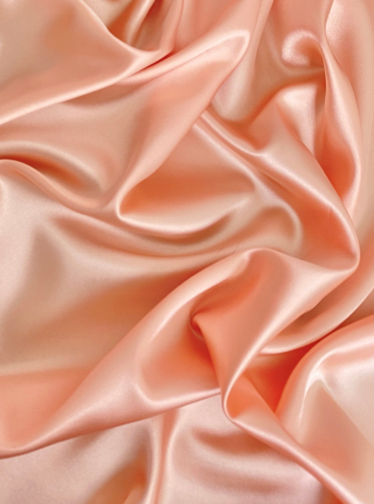 Stretch Silk Satin Peach