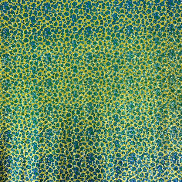 Leopard Print Glitter Canvas Vinyl Fabric
