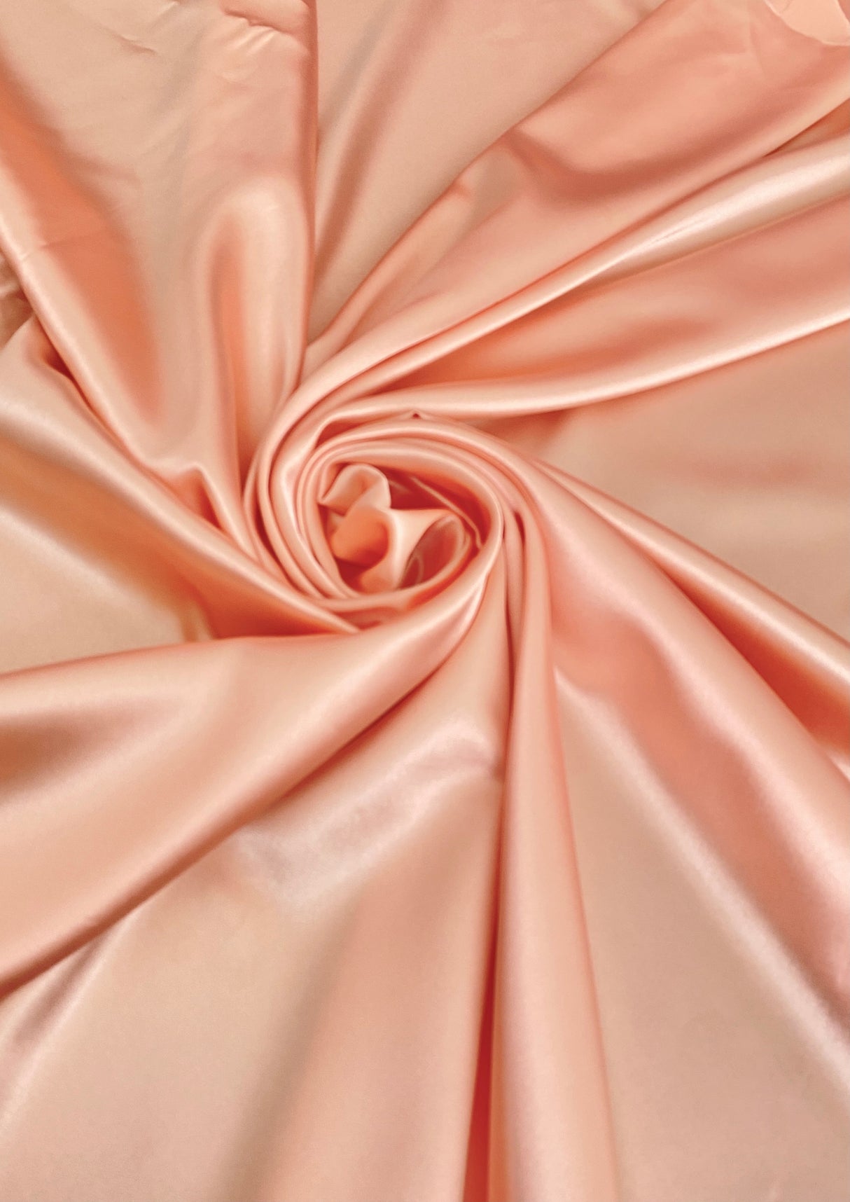 Stretch Silk Satin Peach