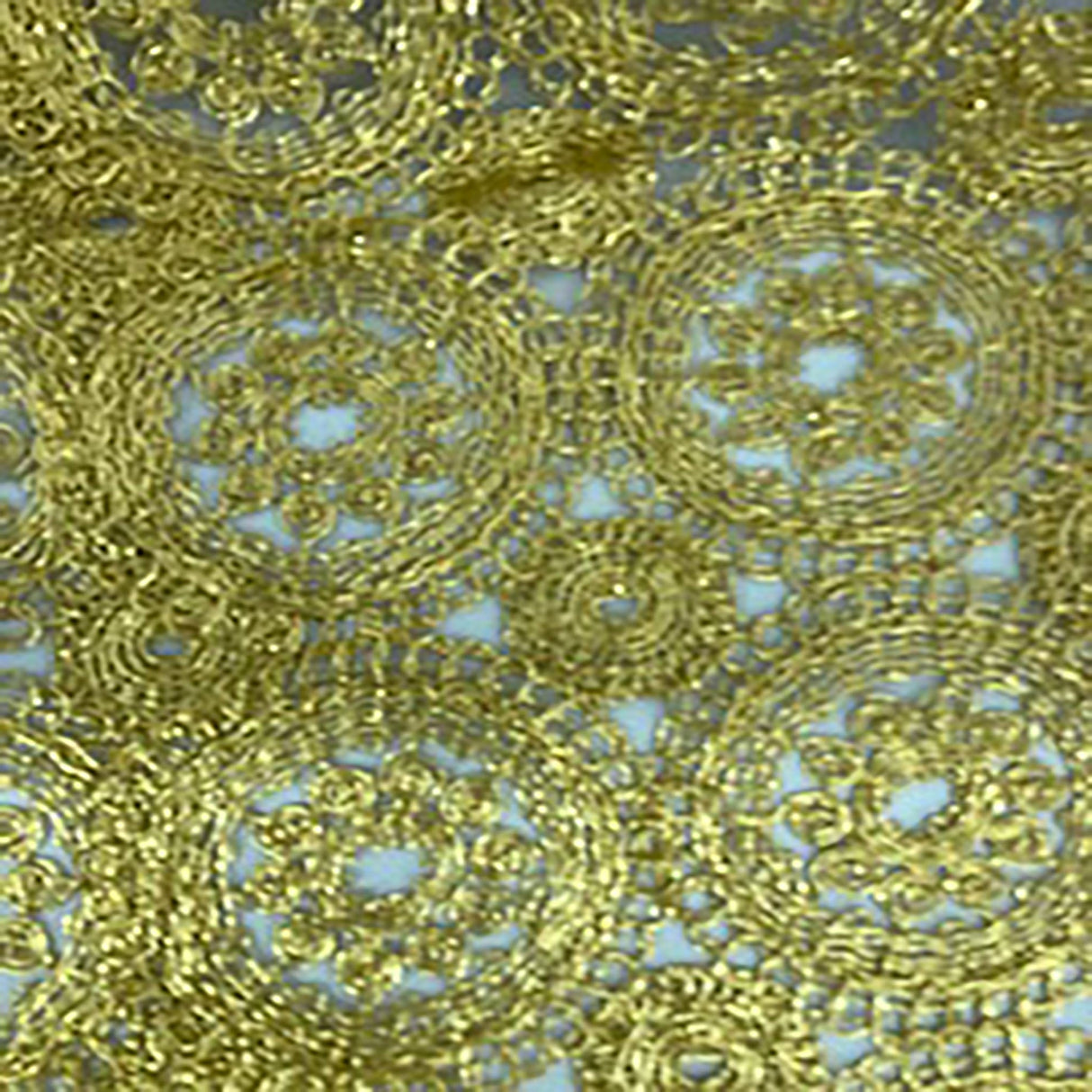 Polyester Galaxy Cord Embroidery Lace Fabric 50" Gold Copper