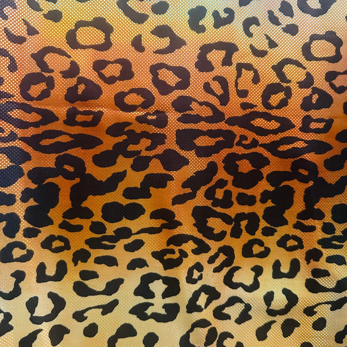 Polyester Spandex Leopard Hologram Tie Dye Fabric