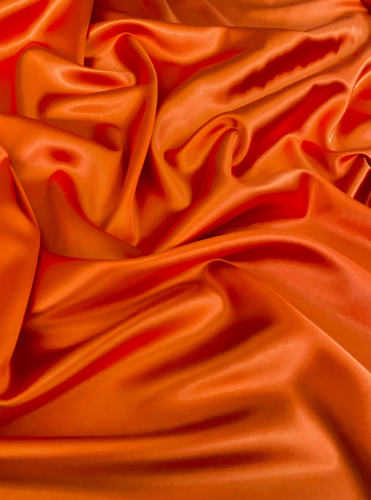 Orange Stretch Satin