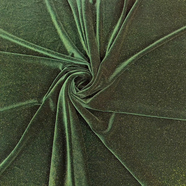 1 Yard Stretch Glitter Velvet Spandex Fabric 60" Wide Soft Shine Fabric for Cosplay & Crafts