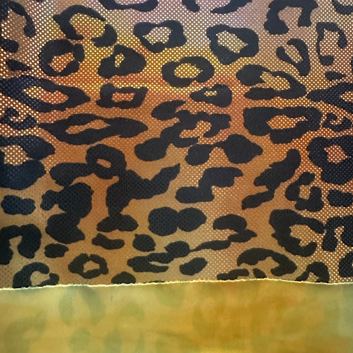 Polyester Spandex Leopard Hologram Tie Dye Fabric