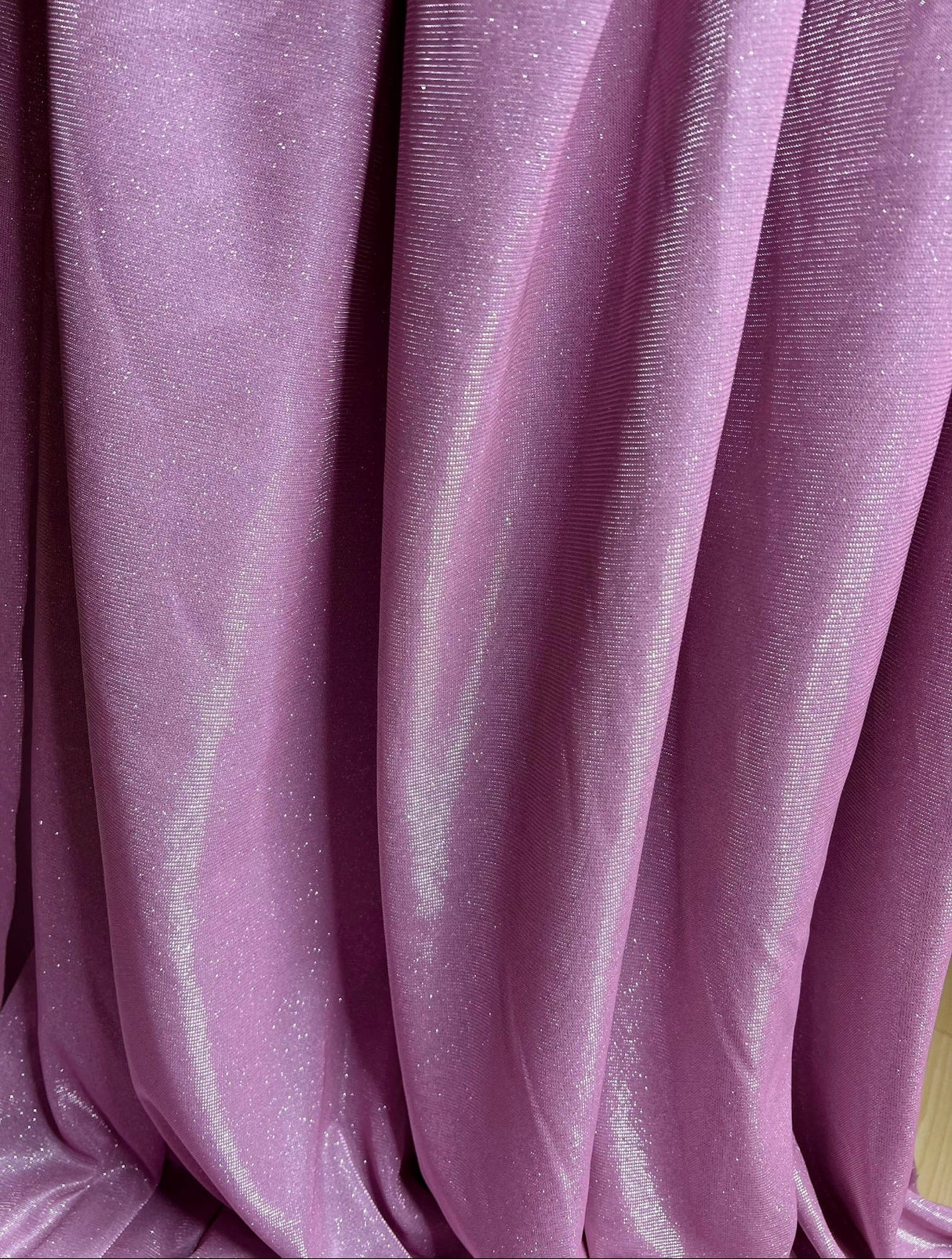 Stretch Metallic Lurex Baby Pink