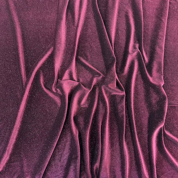 Stretch Velvet Spandex Fabric Misty Glitter