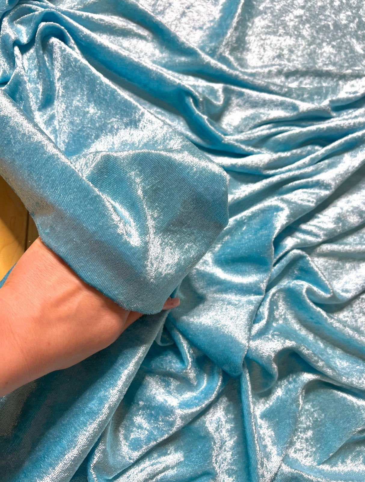 Turquoise Stretch Velvet