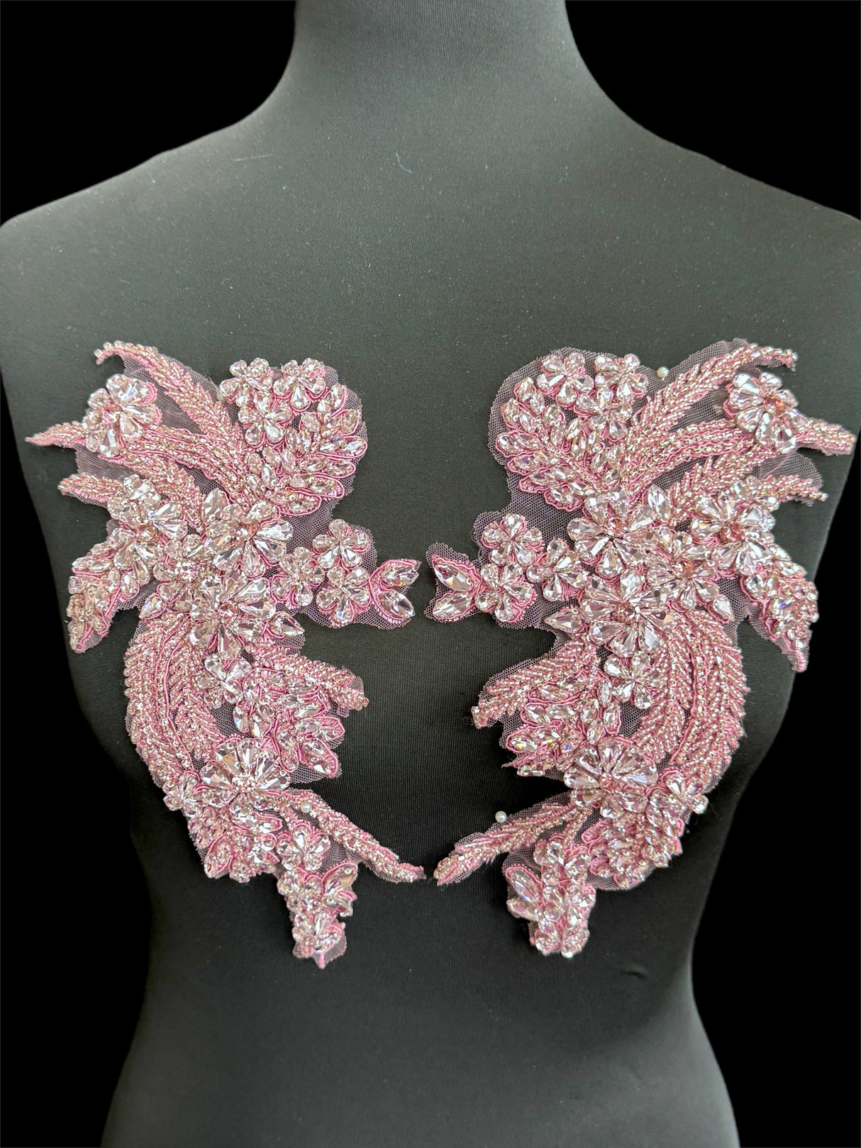 Baby Pink Rhinestone Applique