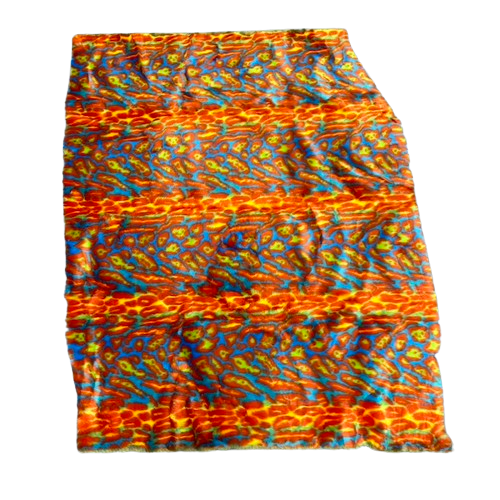 Faux Fur Fabric Multicolor Rainbow Leopard Print