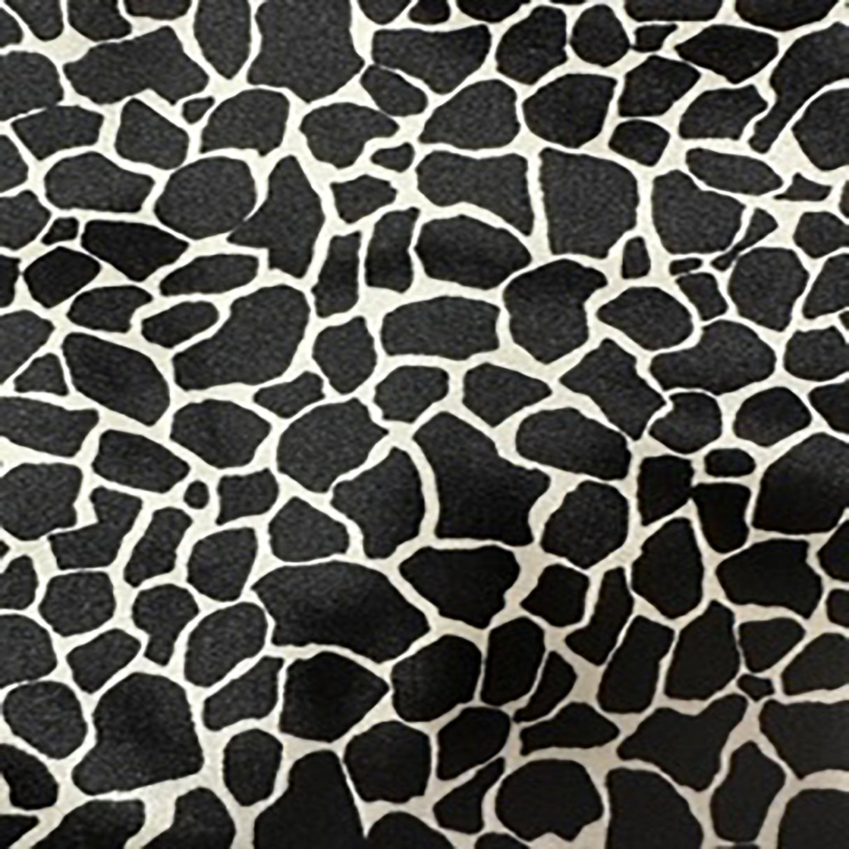 Nylon Spandex Giraffe Print Fabric 45" Black White