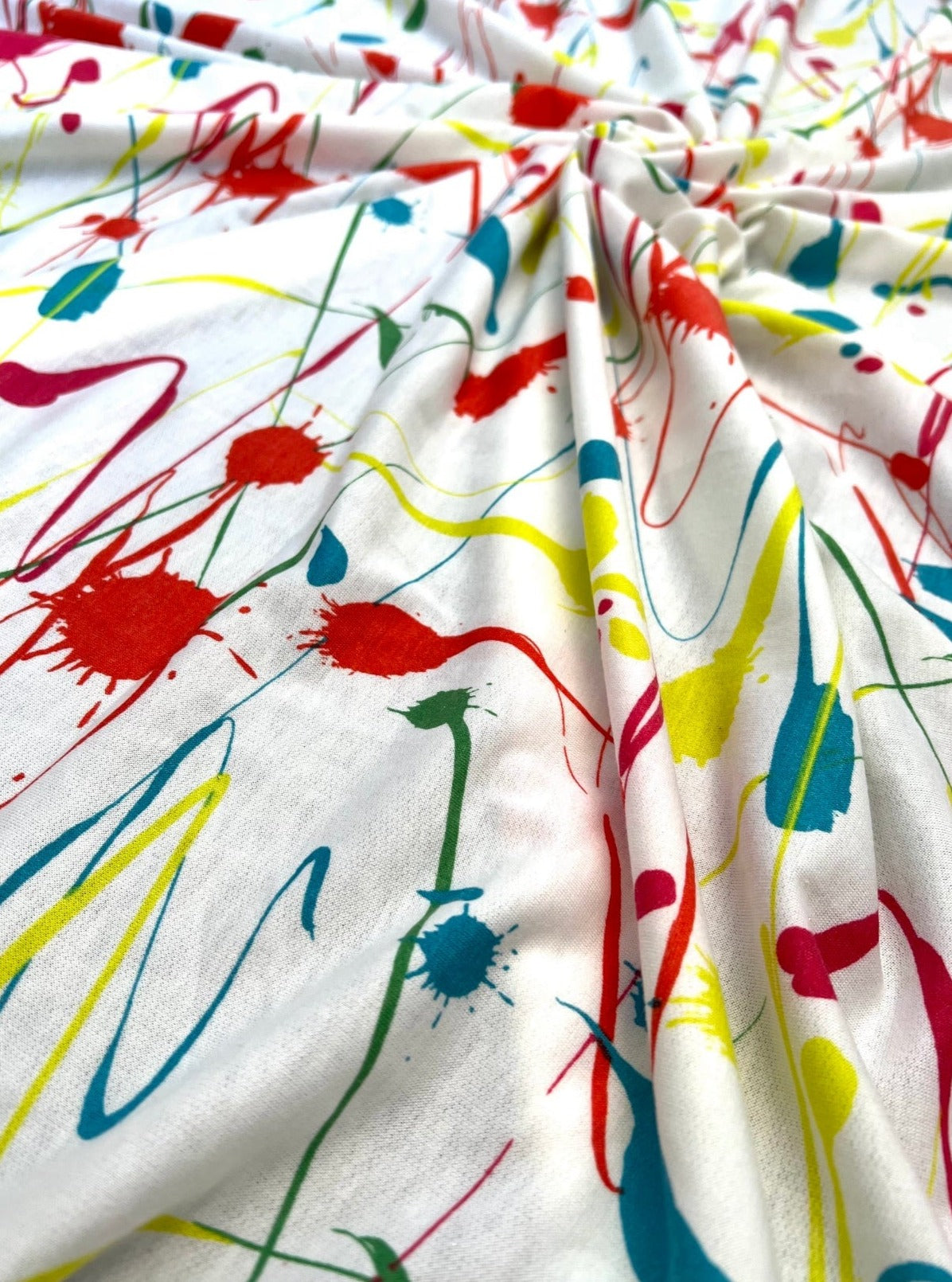 Shiny Jersey Knit Tie Dye Multicolor
