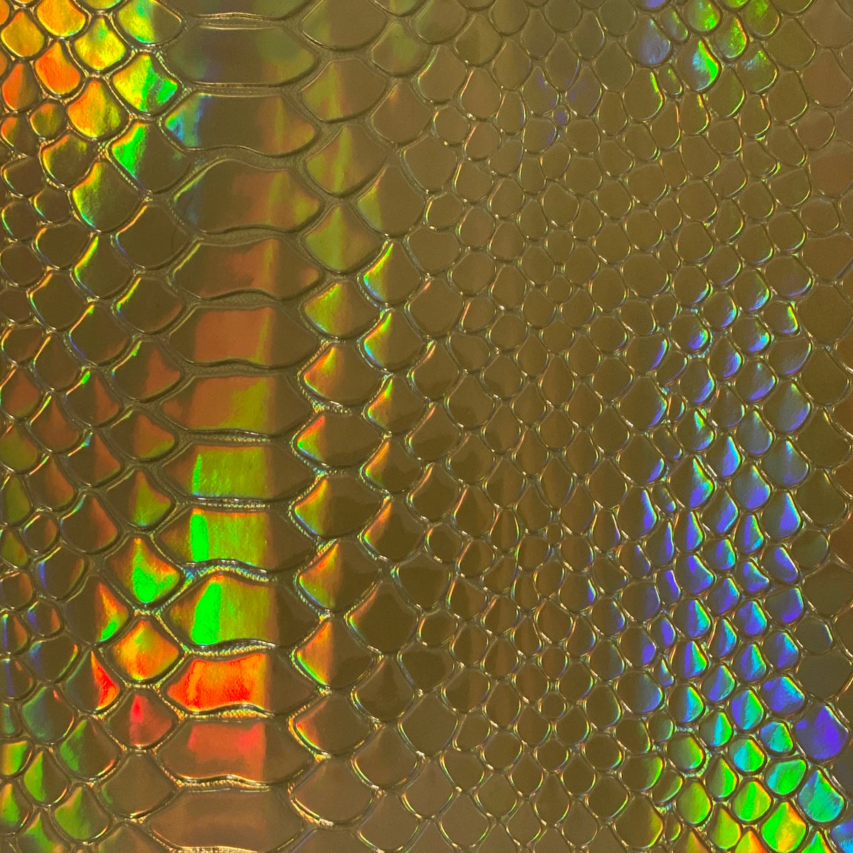 Iridescent Snake Skin Vinyl Fabric