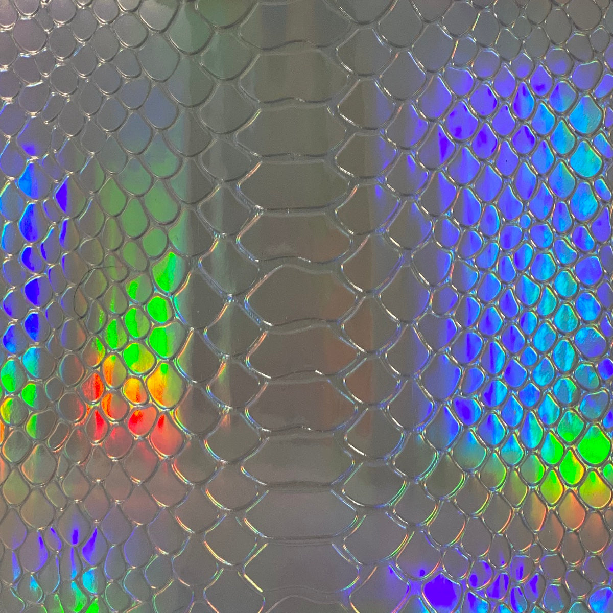 Iridescent Snake Skin Vinyl Fabric