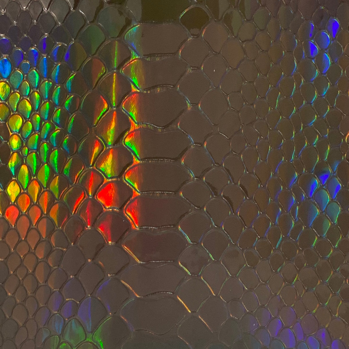 Iridescent Snake Skin Vinyl Fabric