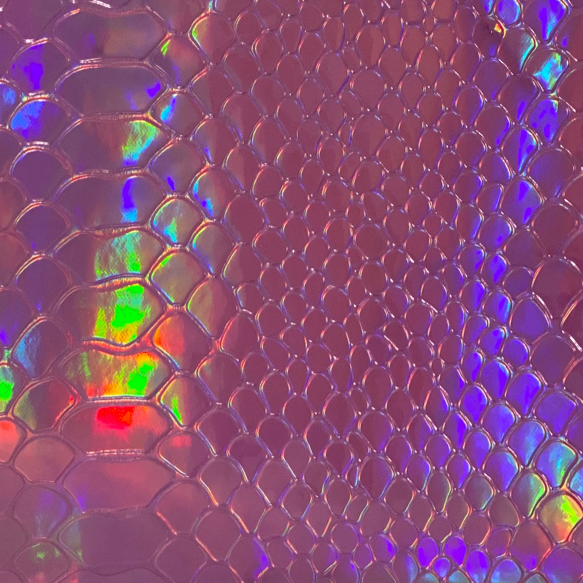 Iridescent Snake Skin Vinyl Fabric