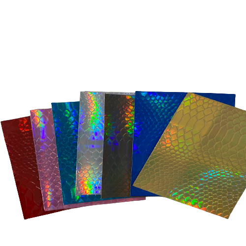 Iridescent Snake Skin Vinyl Fabric