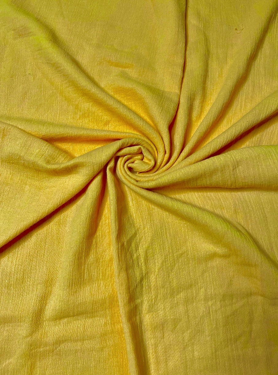 Yellow Crinkle Cotton Gauze
