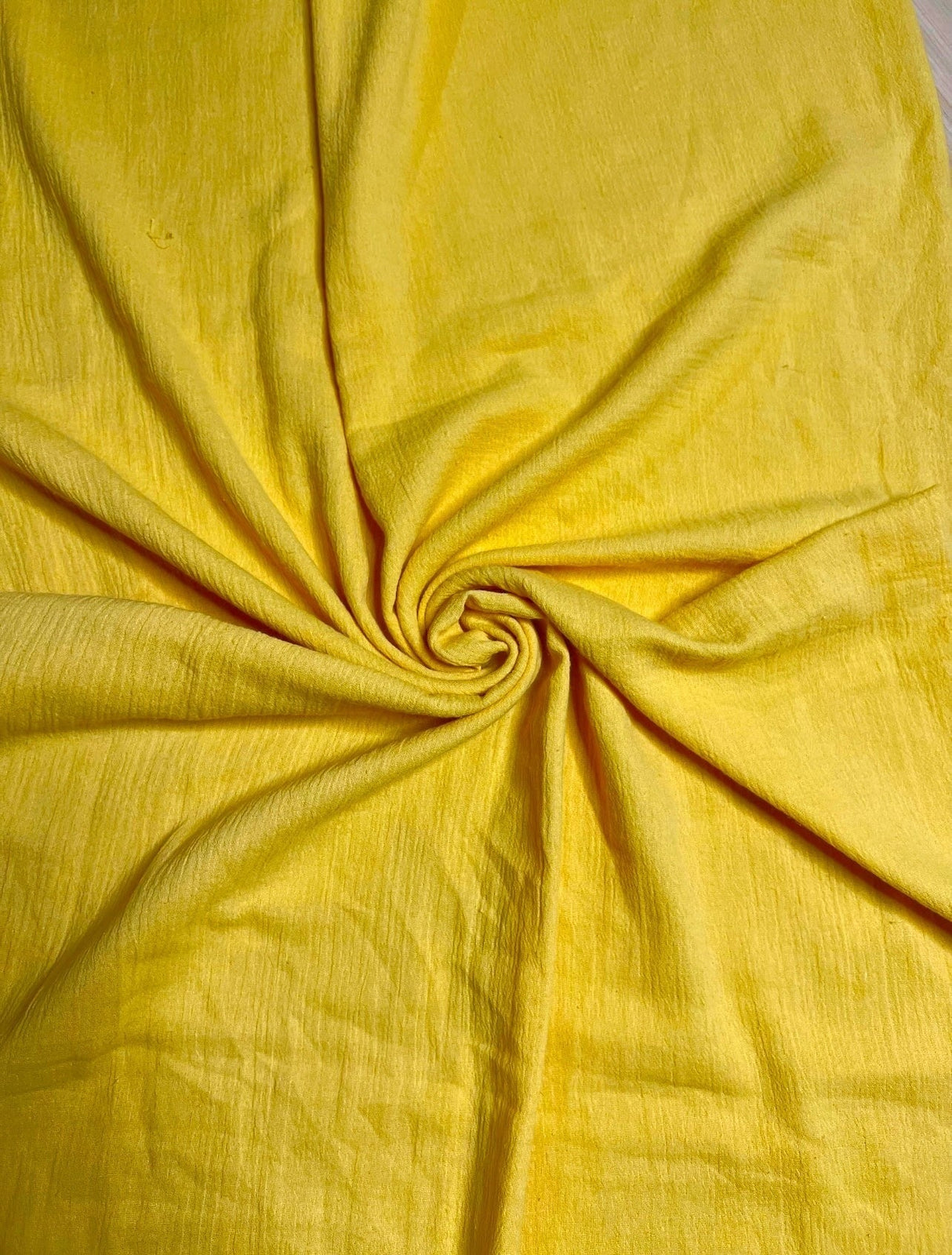 Yellow Crinkle Cotton Gauze