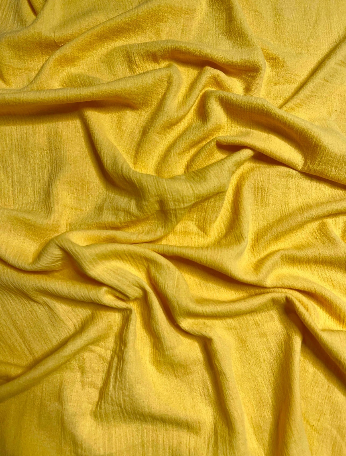 Yellow Crinkle Cotton Gauze
