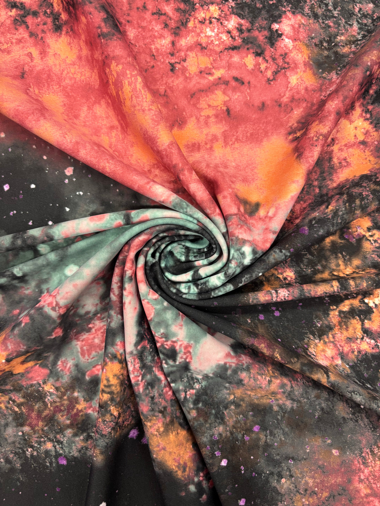 Galaxy Print Polyester Spandex Fabric - Multi Color Galaxy Print, 58"/60" Width (1 Yard)