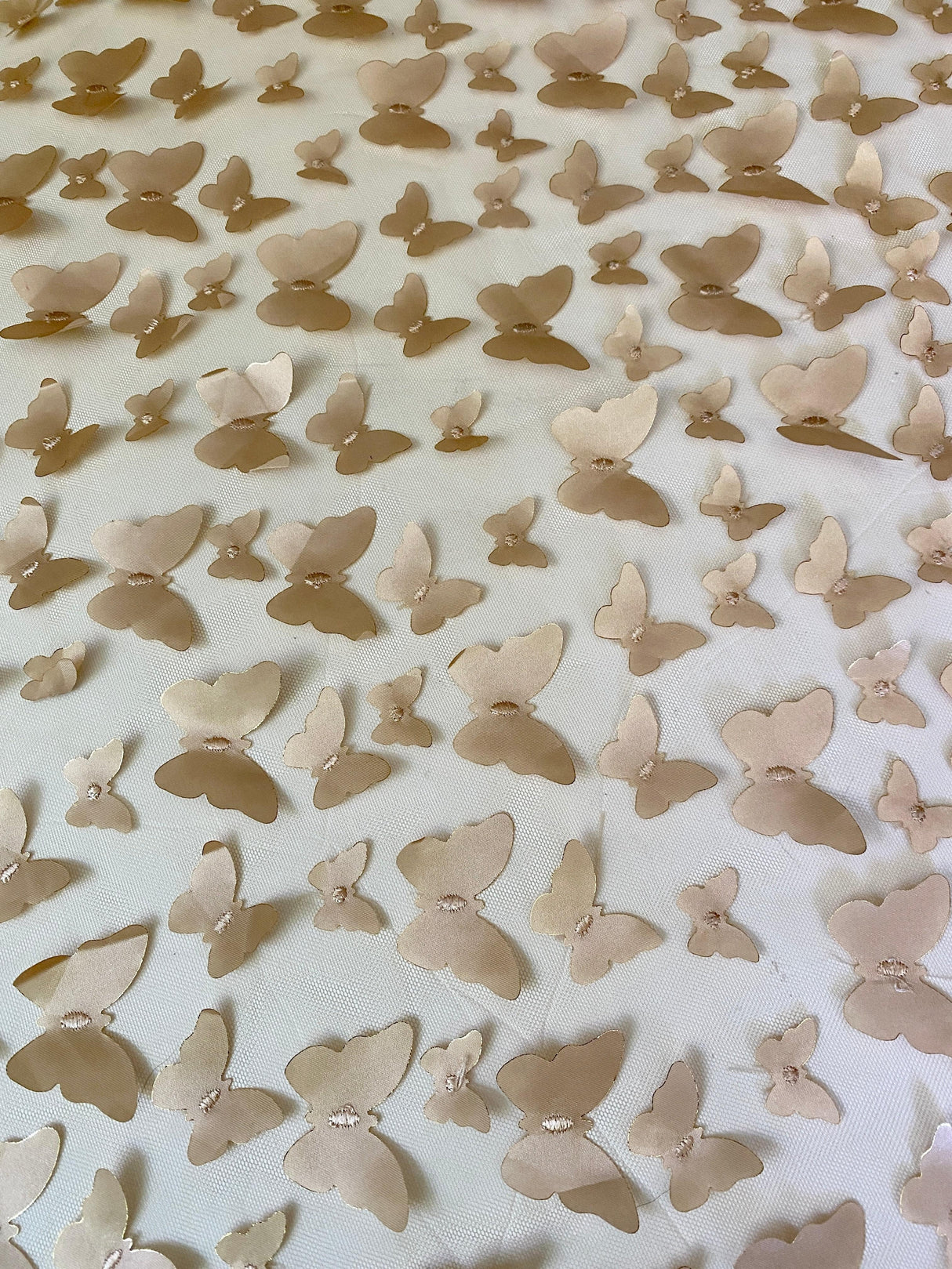 Gold 3D Butterfly Lace