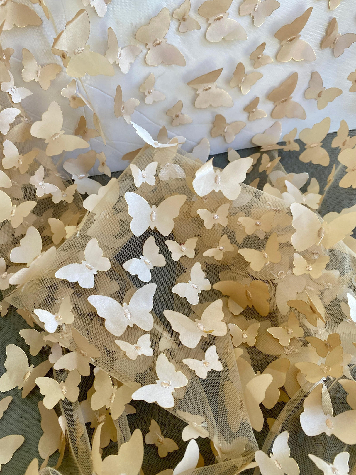 Gold 3D Butterfly Lace