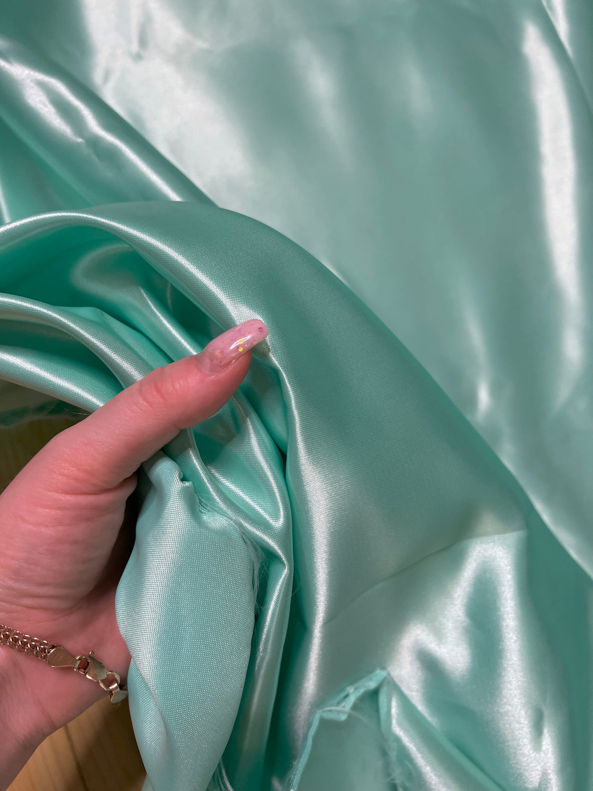 Duchesse Satin Mint Green