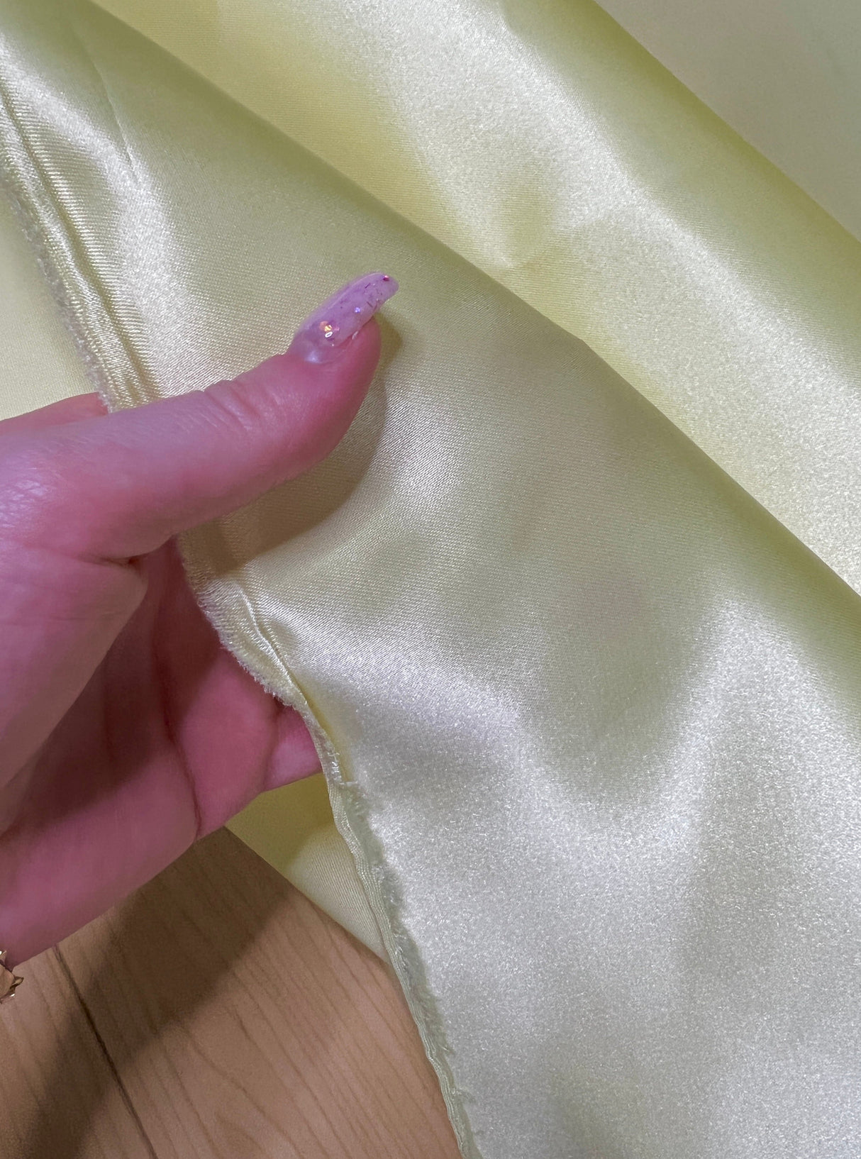 Heavy Satin Pale Yellow