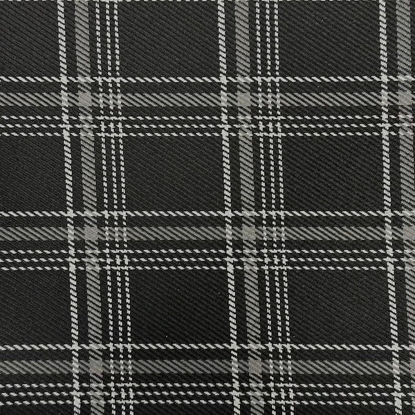 Plaid Acrylic Twill Upholstery Fabric - Plaid, 54" Width (1 Yard)